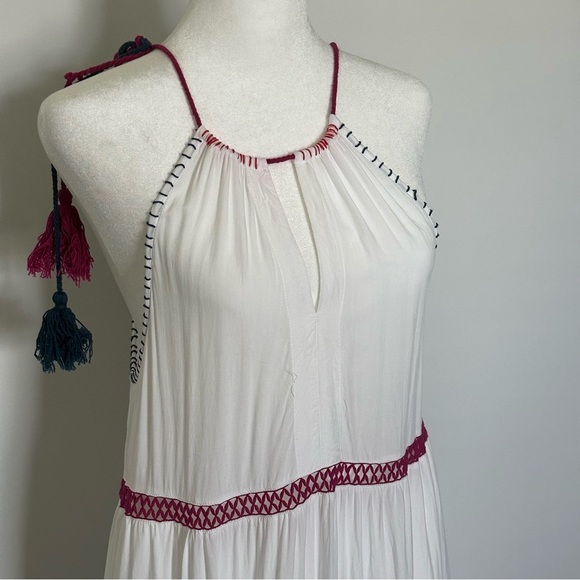 Red Carter White Maxi Dress with Crochet Trim Size 8 Beach Resort‎ Summer Boho - Picture 9 of 9